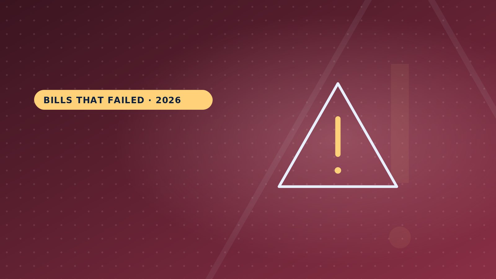 California HOA Bills That Failed in 2026 (Vetoed or Dead)